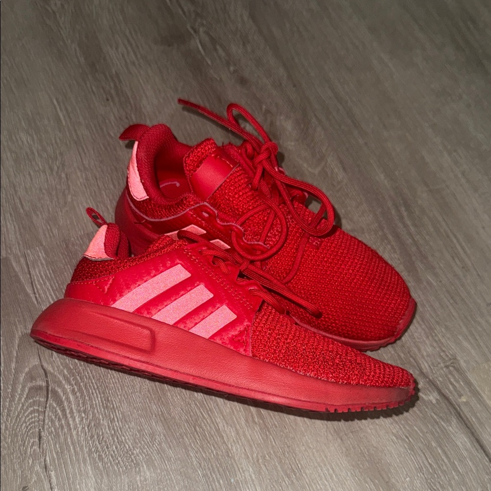 Adidas Bold Red Athletic Shoes